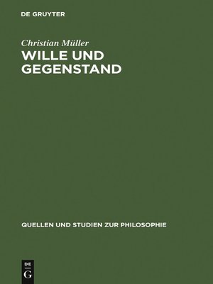 cover image of Wille und Gegenstand